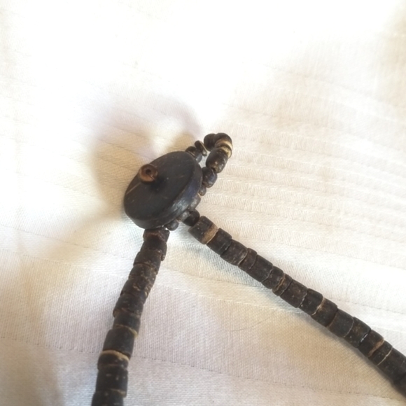 Wood Bead Statement.Necklace - Picture 3 of 5